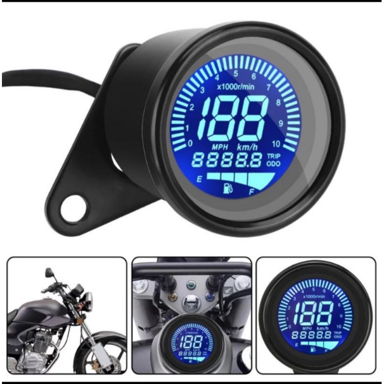 Speedometer rpm amper bensin komplit digital