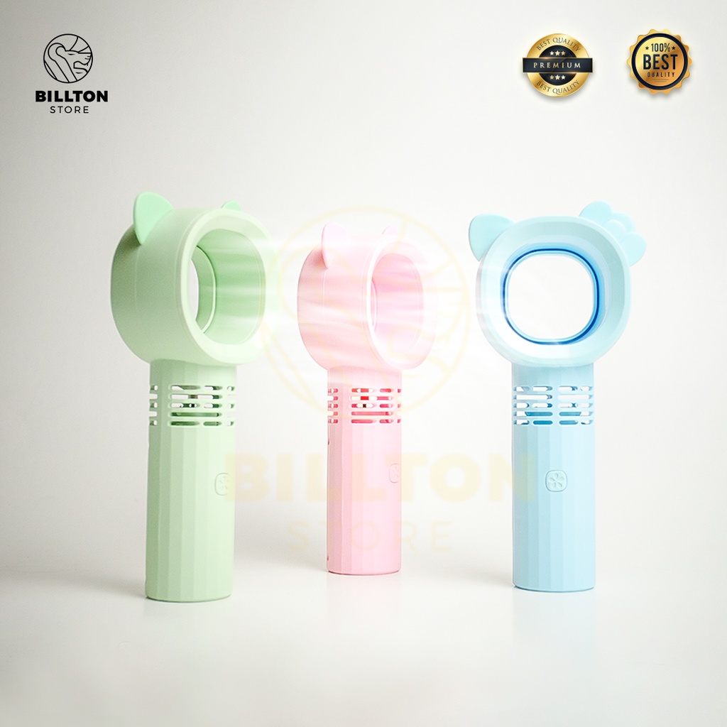 Kipas Angin Mini Portable Bladeless / Cute Mini Fan USB Rechargeable