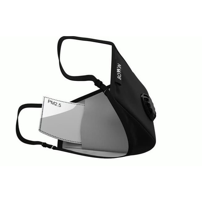 Bowin Masker Motor - Dual Filter Karbon N99 CV (Masker Anti Polusi)