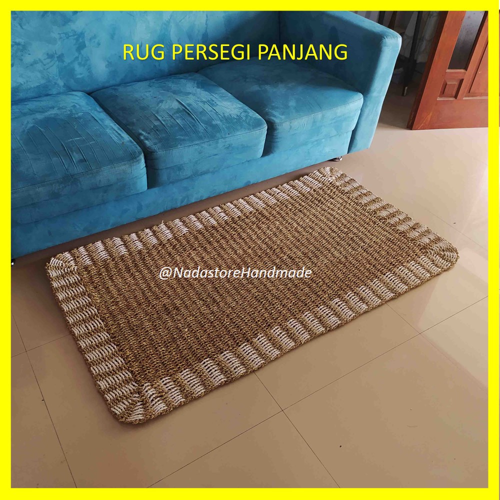 RUG SEAGRASS PERSEGI PANJANG / FLOORMAT / KARPER LANTAI ANYAMAN 80 X 150 CM