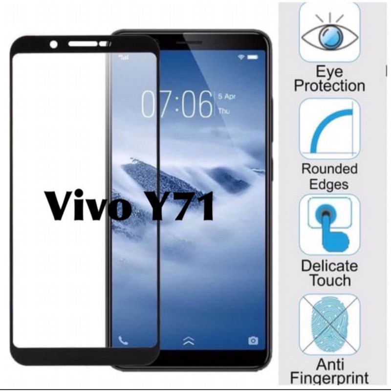 Vivo Y71 Tempered Glass Full Layar Anti Gores Kaca