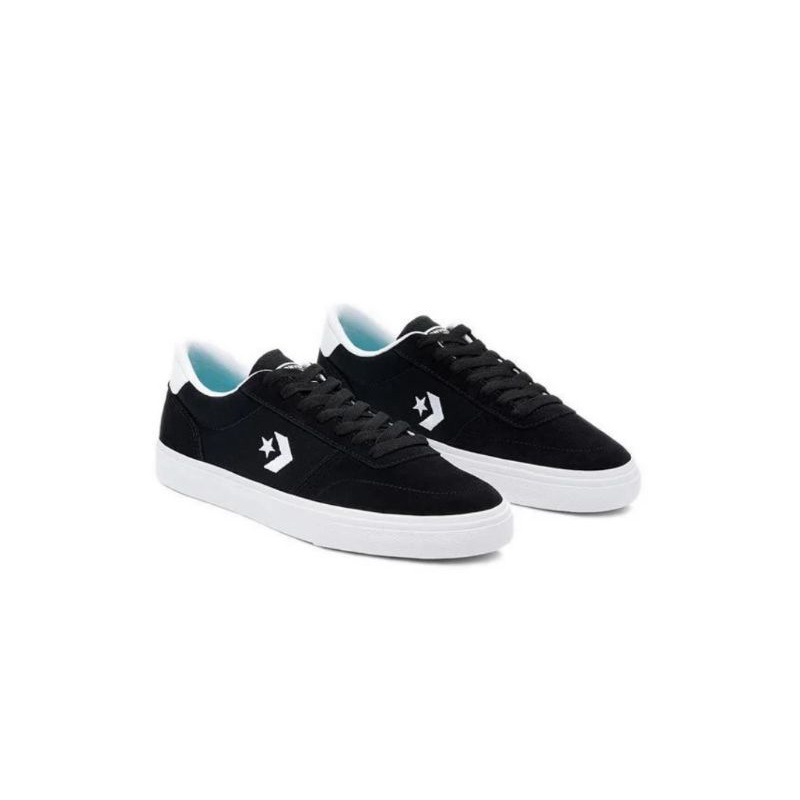 Converse Boulevard Suede And Canvas Unisex Sneakers Shoes - Black/White/White