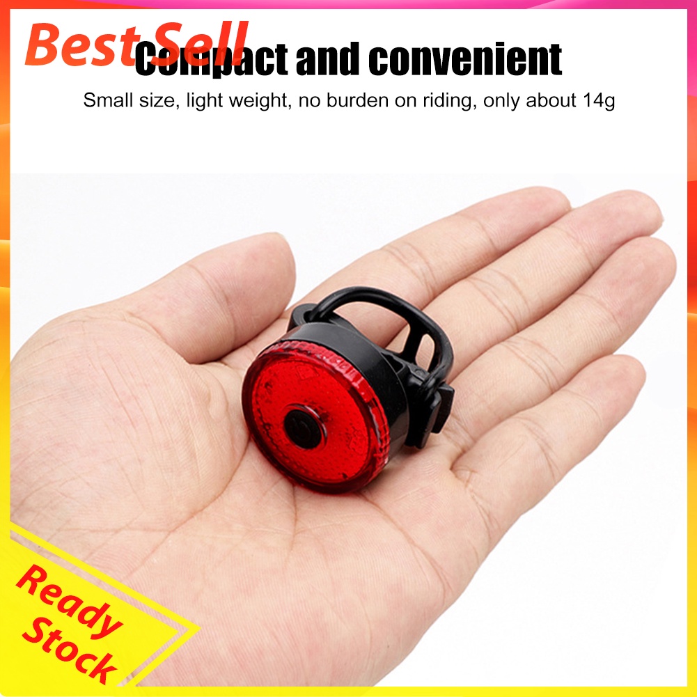 USB Rechargeable Bike Tail Light Waterproof Night Running Warning Lights