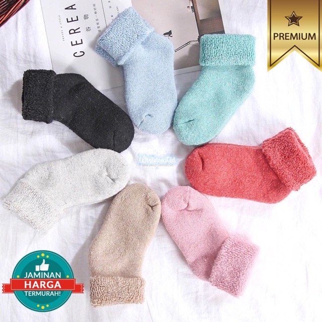 READY INDONESIA Kaos kaki musim dingin bulu wool domba anak bayi baby kids children winter socks