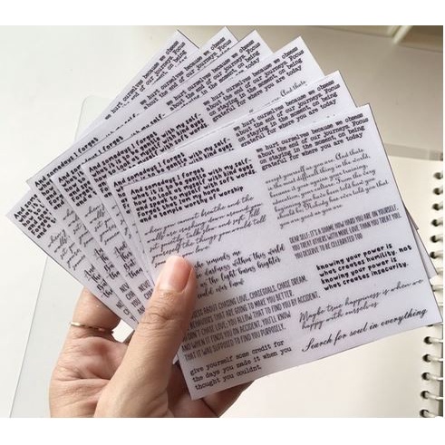 

Dairy Deco - Quotes Sticker - Stiker quotes dan puisi/ stiker jurnal/ sticker journal