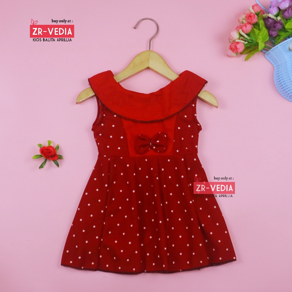 (0-6 Bulan) Dress Cantika Baby New Born / Dres Anak Perempuan Yukensi Baju Pakaian Bayi Murah