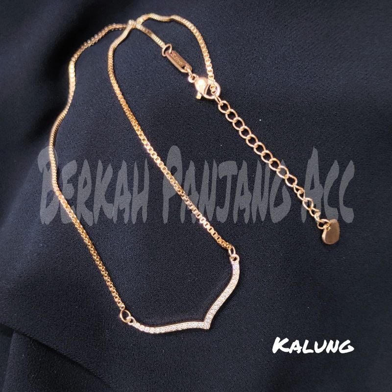 FUJI DIAMOND KALUNG&amp;GELANG TITANIUM PERHIASAN EMAS FASHION KOREA TERBAIK ANTI KARAT DAN ANTI LUNTUR