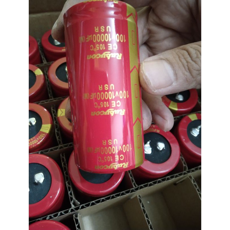 elco rubycon 10000uf 100volt merah ori