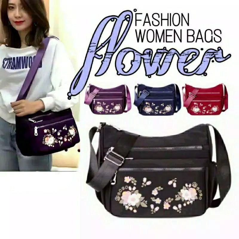 Hot Sale !! New Arrival Fashion Women Handbag Flowers Multi Functional Tas Bunga Selempang Wanita Korean