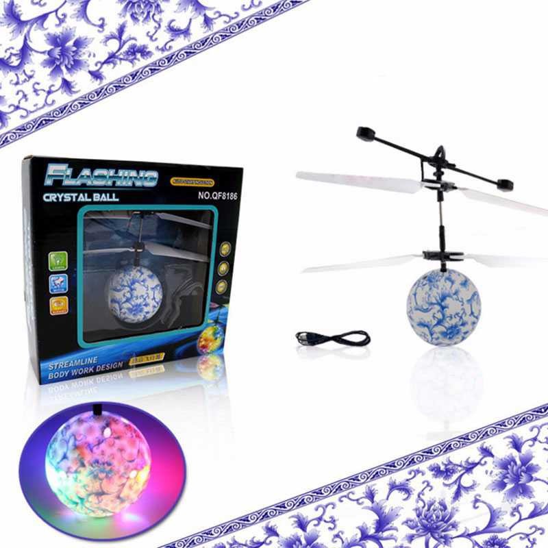 Terbaru ! TOAWLC Mainan Flash Flying Ball Disco Helicopter - XD988