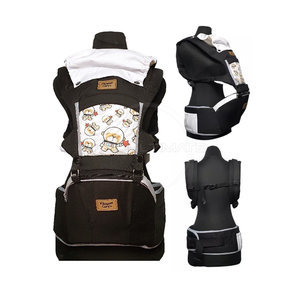 6in1 Way Gendongan Hipseat Bayi FLOWER CART'S Gendongan Depan Anak Multifungsi BY-7077 Gendongan Anti Capek Baby Carrier Gendongan Multifungsi Gendongan Carrier Bayi