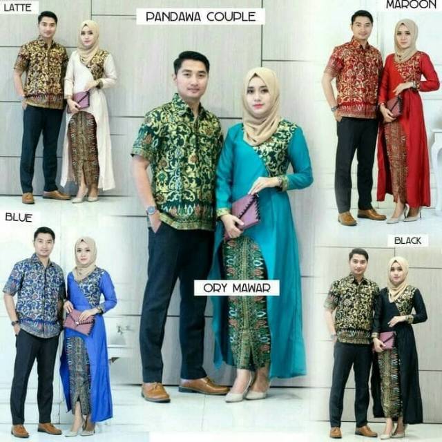 BAJU COUPLE KELUARGA BATIK GAMIS SARIMBIT SERAGAM KEBAYA SYAR'I KONDANGAN