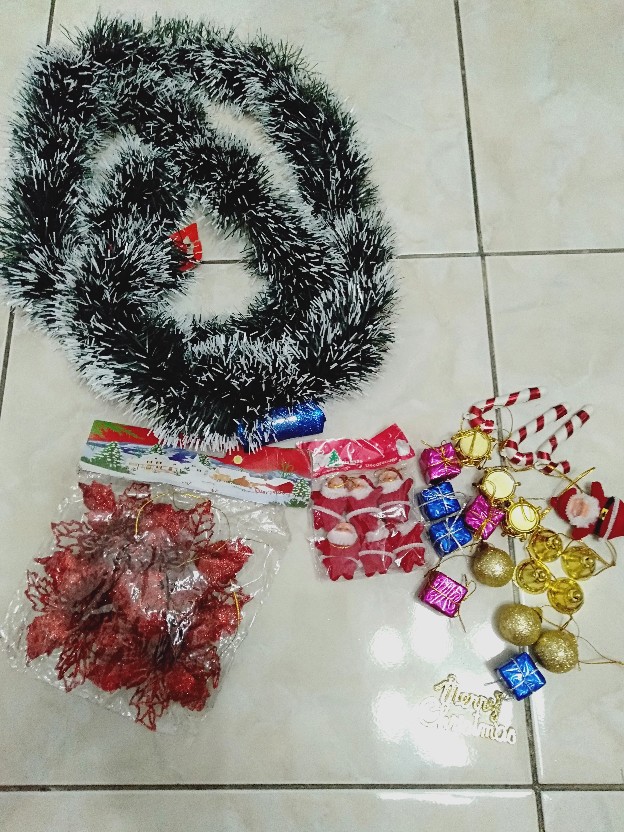 Pita Natal Berkawat 6,5 Cm Meteran Hiasan Aksesoris Ornamen Pernak Pernik Pohon Natal Christmas