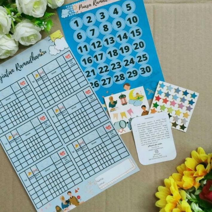 

✨RAMADHAN BIG SALE✨ Poster Lembar Kegiatan Ramadhan Checklist Ramadhan Anak-anak Free Stiker terbaru