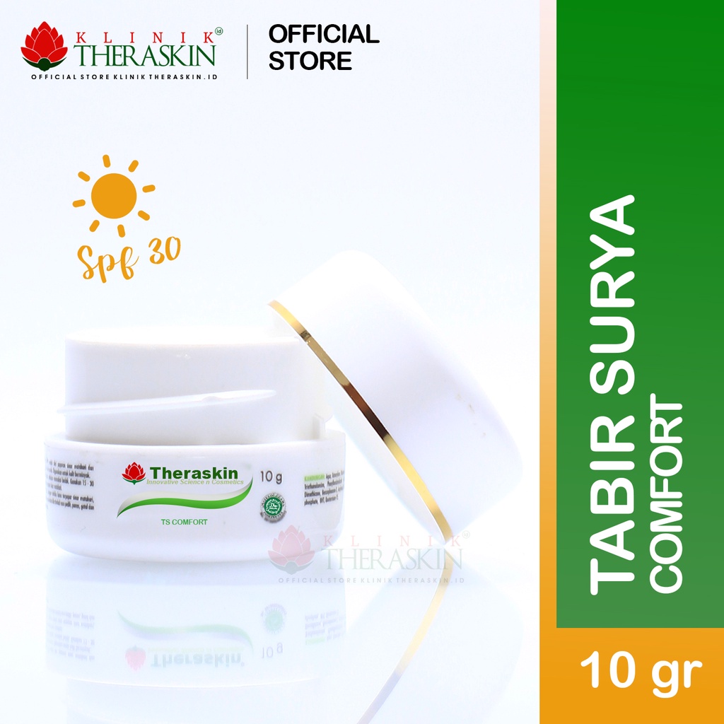 Theraskin TS Comport SPF30 / Tabir Surya + Memberikan Rasa Nyaman di Wajah dengan Sensasi Mint 10grm