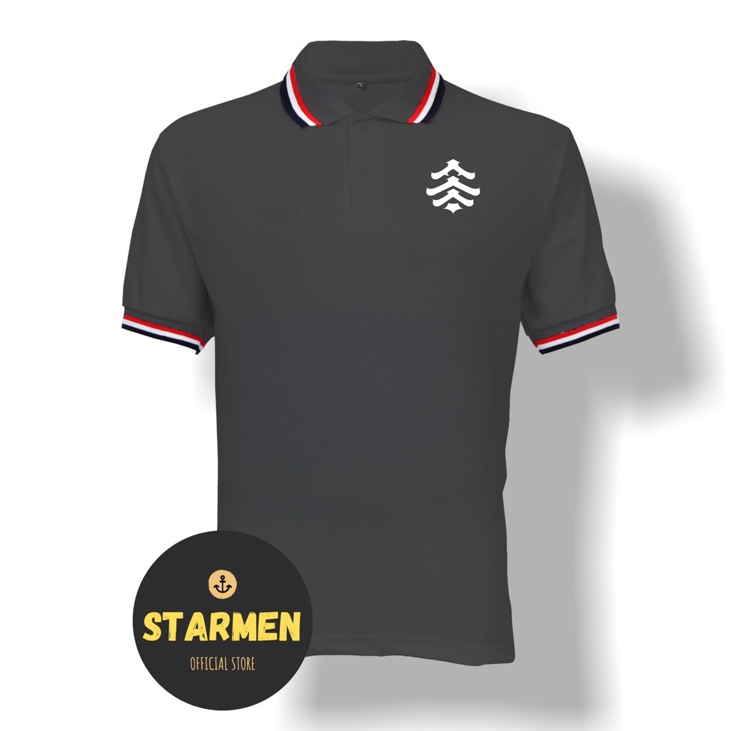 Kaos Polo Shirt Pria Kerah Logo