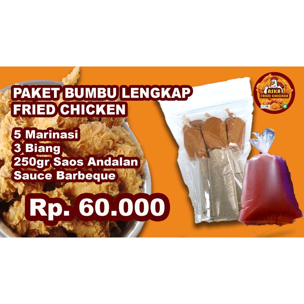 

Bumbu Lengkap Untuk Fried Chicken Paket 2