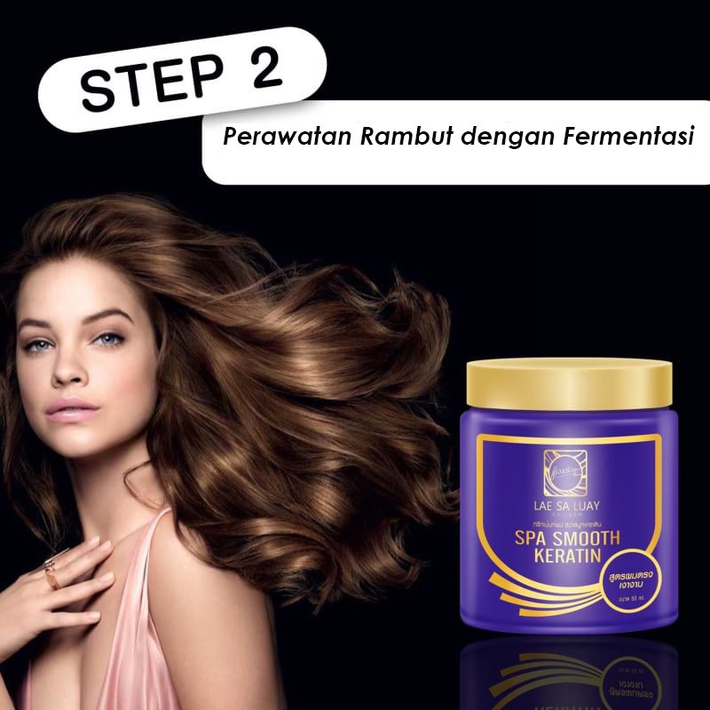 Lae Sa Luay Paket Lengkap 3 in 1 Hair Spa Shampoo Serum Keratin Treatment Original BPOM
