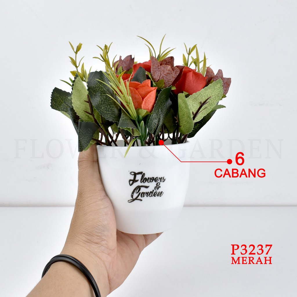 TIB P3237 TANAMAN BUNGA HIAS POT TANAMAN HIAS DEKORASI RUMAH DAN BUNGA PLASTIK-3
