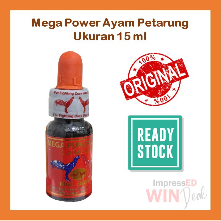 Lampam Jantra Mega Power Cock Isi 15 ml Doping Ayam Petarung Aduan Asli Original Import Thailand