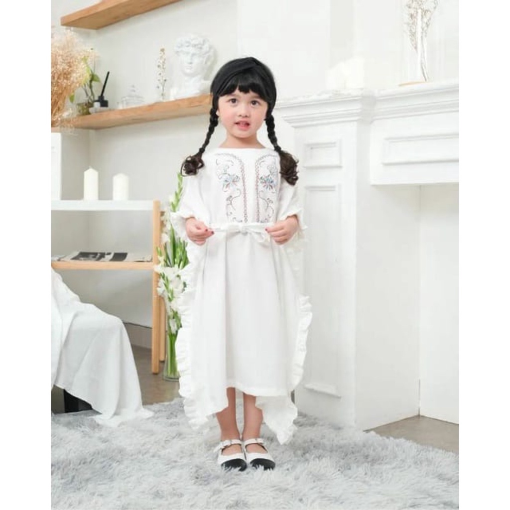 FenishaStore Dress Kaftan Anak Perempuan Emira Kid's Usia 3-5 Tahun