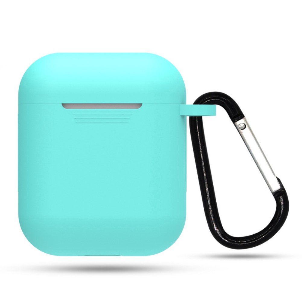 Case Earphone Bahan Silikon Dengan Carabiner Untuk I12/I9S/I11 Tws-Hijau Mint