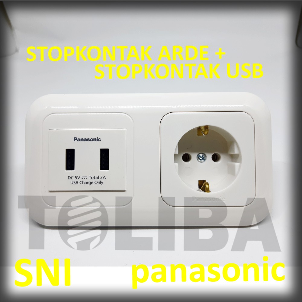 stopkontak arde non cp + stop kontak s/k usb charge hp 2 port inbow ib panasonic SNI