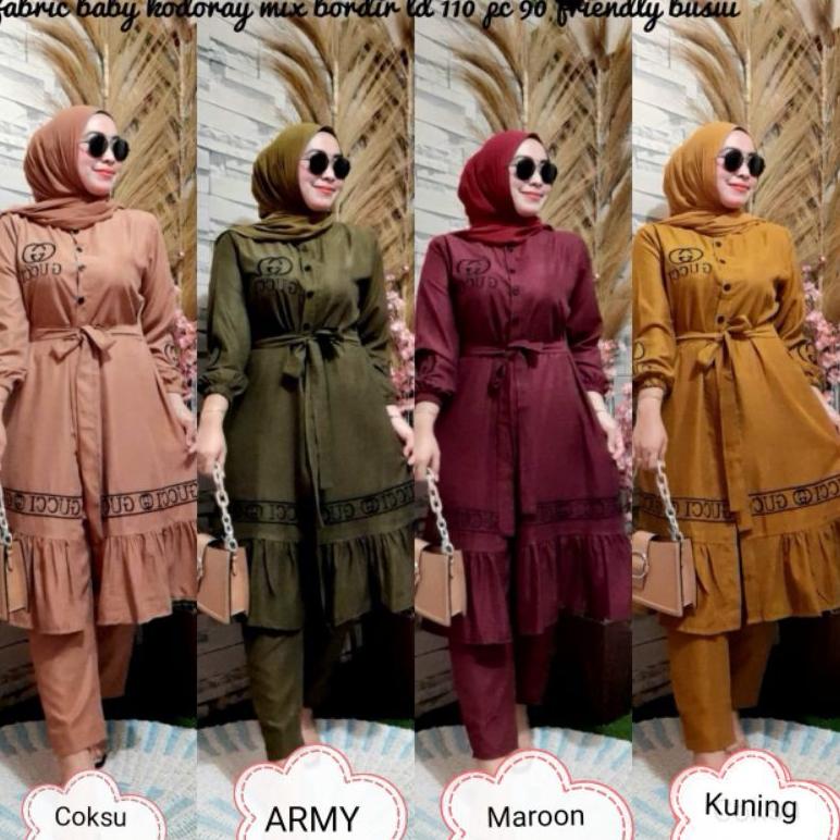 [KODE 0REI0] QF. Setelan tunik celana polos / tunik / tunik wanita / tunik / Setelan tunik // setela