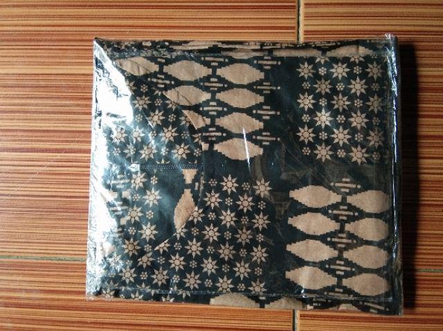 Couple Tunik Serut Lawasan Coklat Wajik Tenun Parang Salur Liris Gedhek Kawung Batik Ld110 Sovia