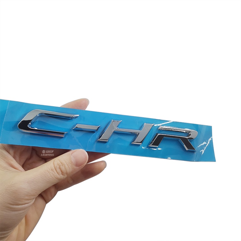 1pc Stiker Emblem Logo C-HR CHR Bahan ABS Krom Untuk Bagasi Belakang Mobil TOYOTA CHR