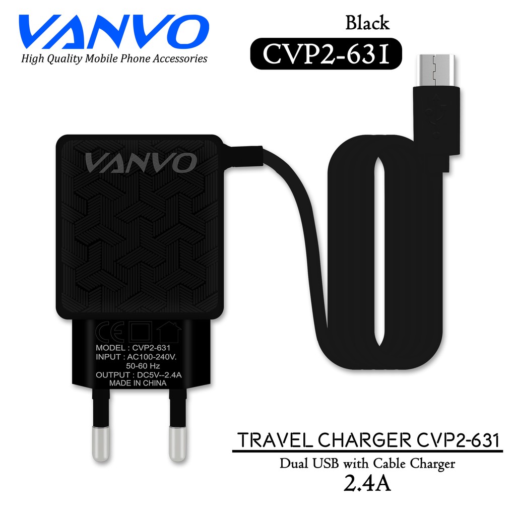 Travel Charger Vanvo CVP2-631