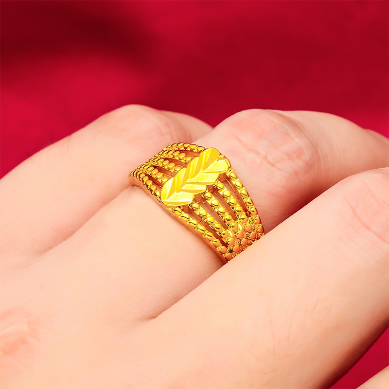 Cincin Lapis Emas Asli Kadar 375 Dapat Disesuaikan Untuk Wanita