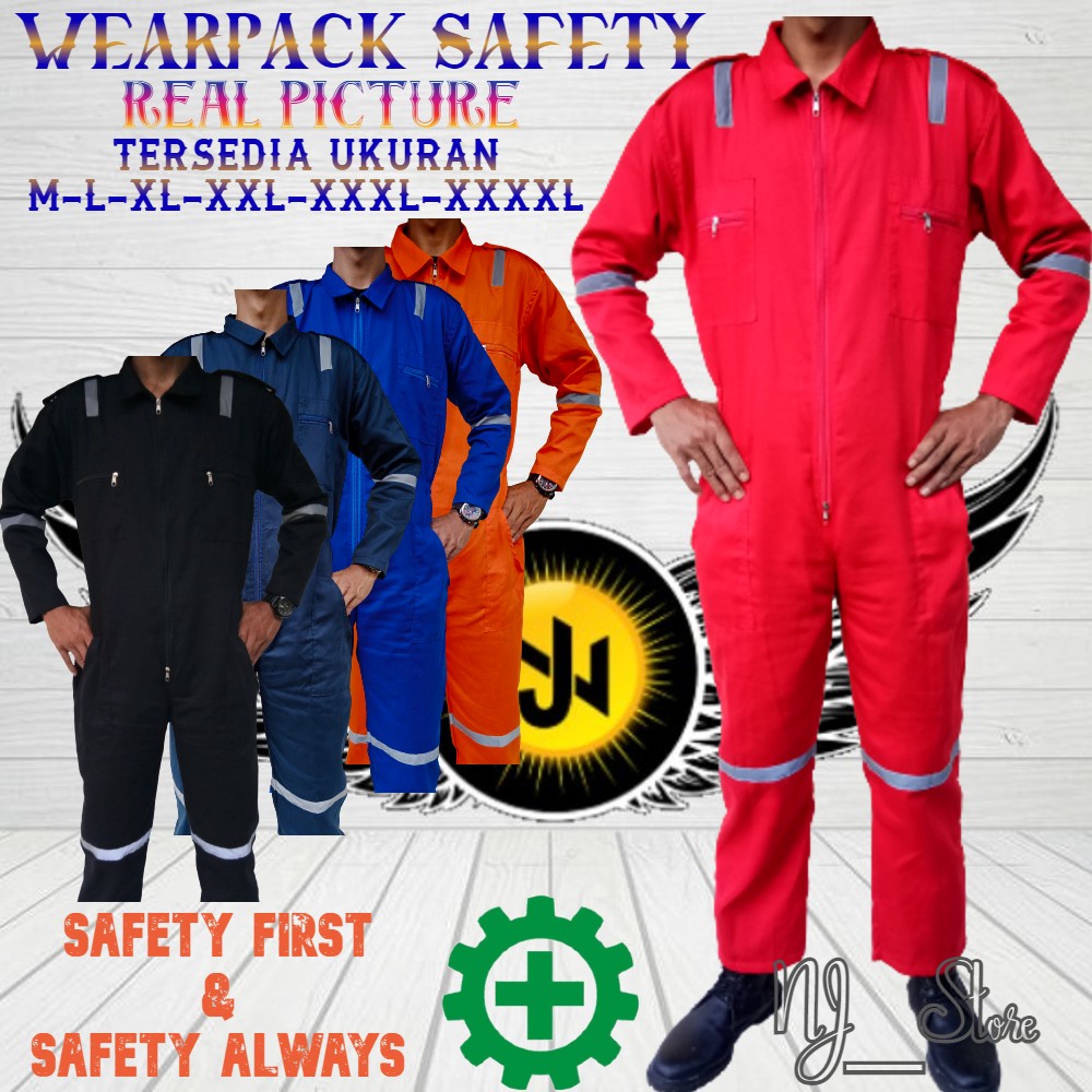 TERBARU M-4XL Wearpack Safety / Wearpack Langsungan / Wearpack Kerja - Seragam Proyek - Bengkel - Sekolah Coverall-Overall Scotlight