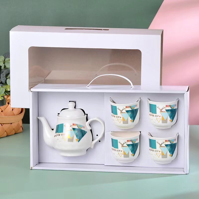 Ceramic Tea Set / Teko Cangkir Keramik Teh Kopi Hampers Souvenir Gift