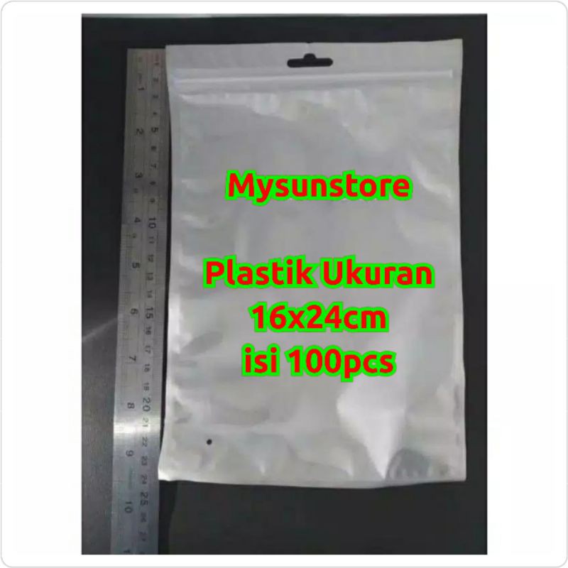 Plastik Klip 16x24 cm Aksesoris Ziplock Zipper Zip Lock 16 x 24 cm Mysunstore