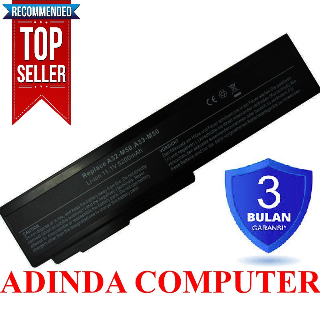 Baterai Asus M50 A32-M50 G50 G51 G60 M51 M60 X55 X57 V50 L50 N43 N52 N53