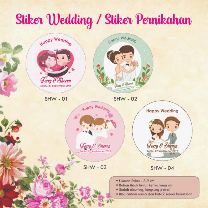 

Stiker Souvenir Wedding Cromo / Pernikahan