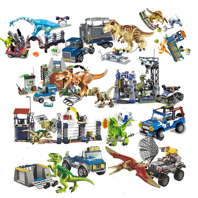 Mainan Lego New Jurassic World Dinosaur Set With legoinges 75930 75932 75928 75929 Model Building