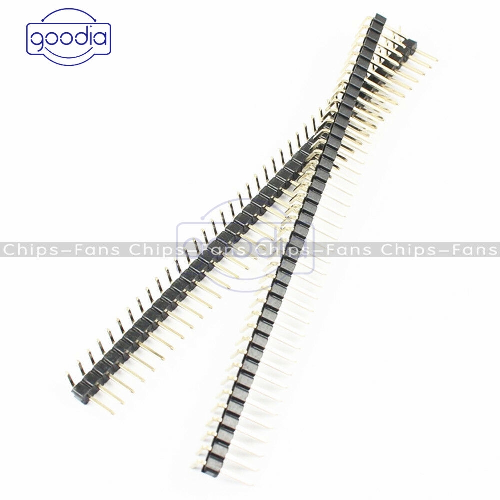 1/5/10pcs Strip Header Pin Sudut Kanan 40pin 2.54mm Untuk Arduino