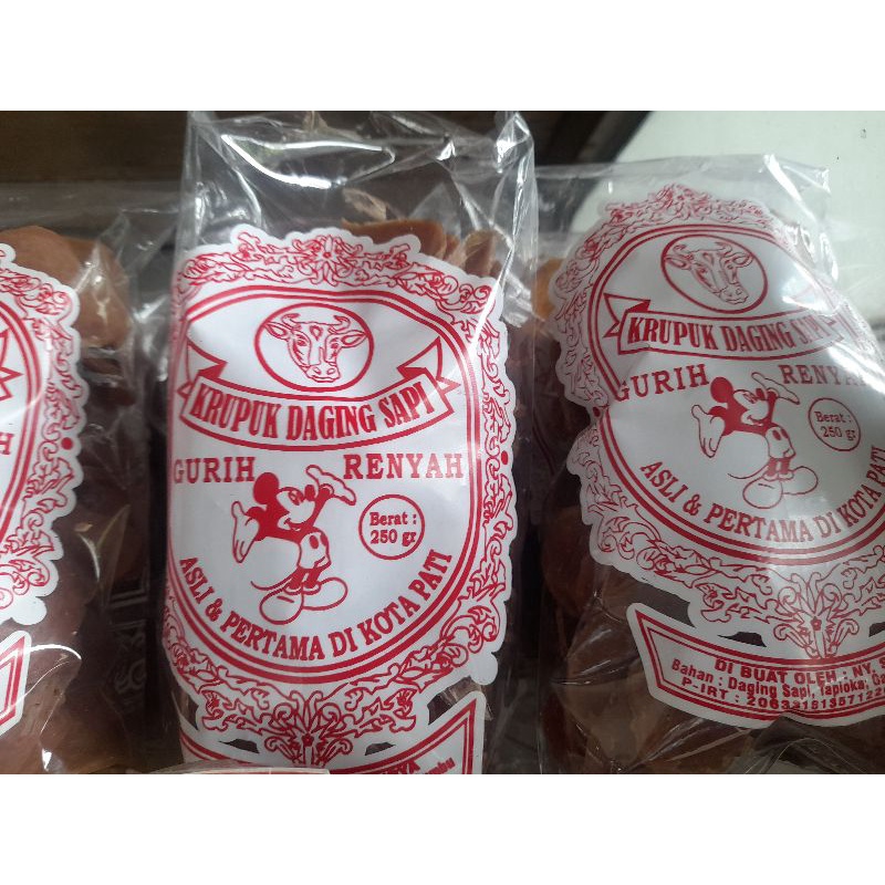

Kerupuk Daging Sapi Matang & Mentah
