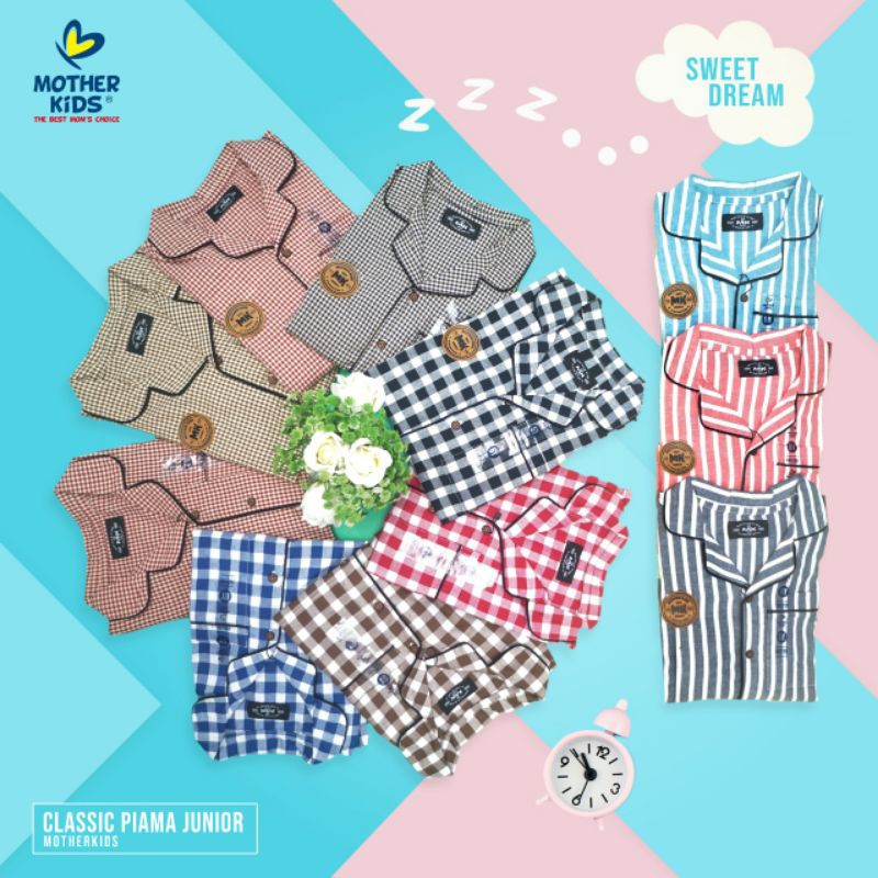 SALE RANDOM WARNA Setelan Piyama Anak Junior unisex 5-15 Tahun