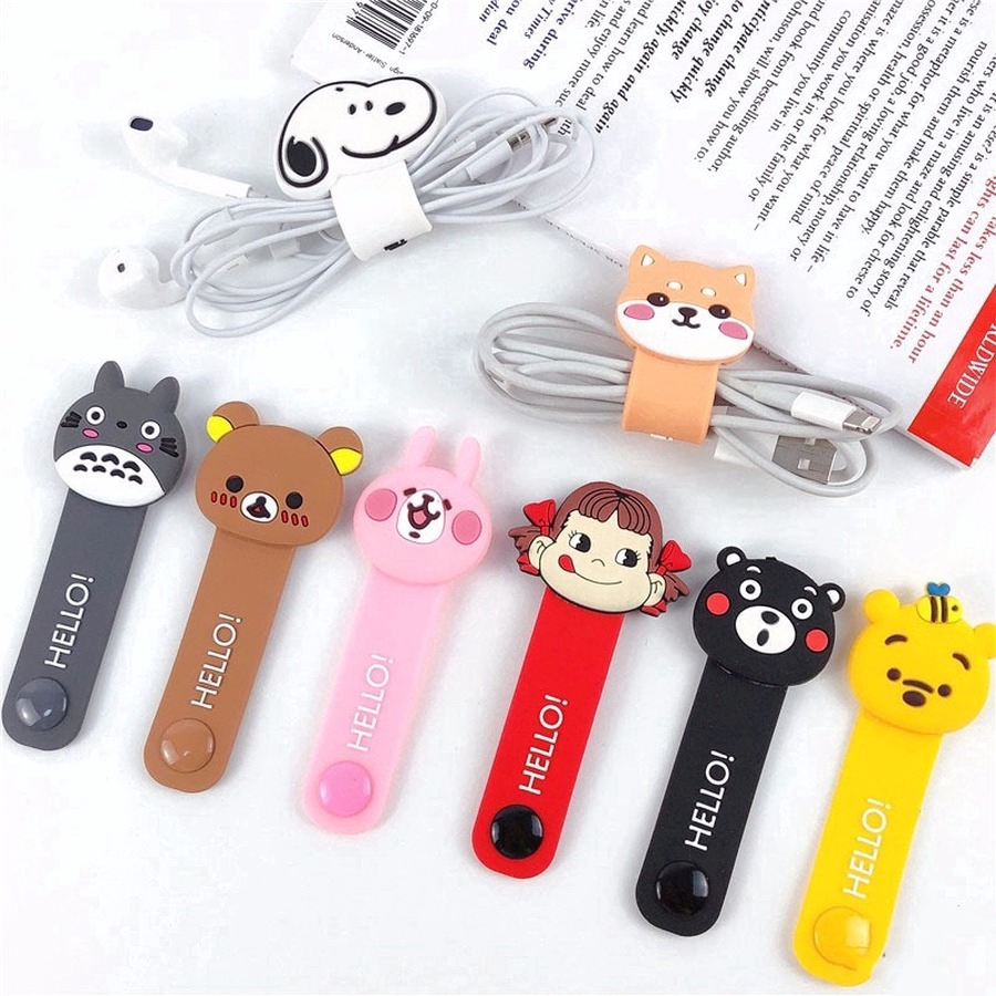 Holder Pelindung Kabel Earphone Desain Kartun Lucu