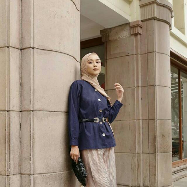 Kila Blouse by Vanilla Hijab Monogram Scarf