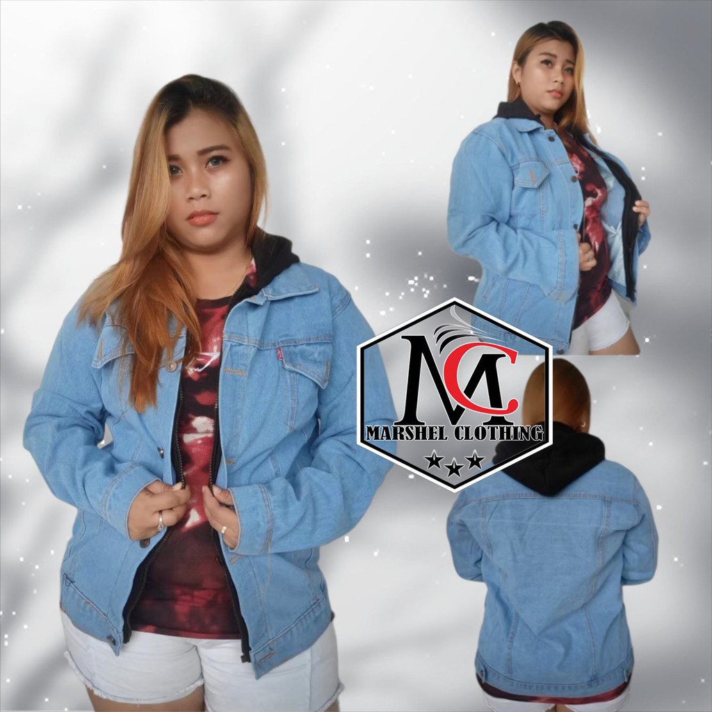 RCL - JAKET JEANS HOODIE JAKET JEANS ARIEL LEVIS KUPLUK JAKET DENIM HOODIE BLUE BLACK BIRU DONGKER