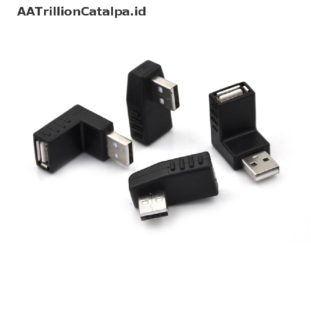 Adapter Konektor Extension USB 2.0 Male Ke Female Bentuk L