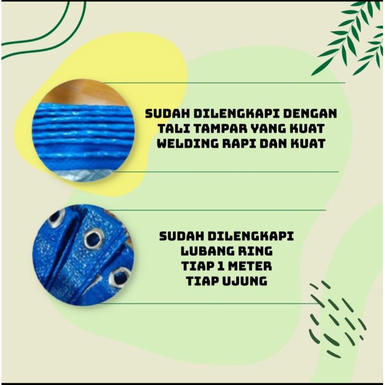 TERPAL PLASTIK / TERPAL TENDA A3 UKURAN 4X6 METER