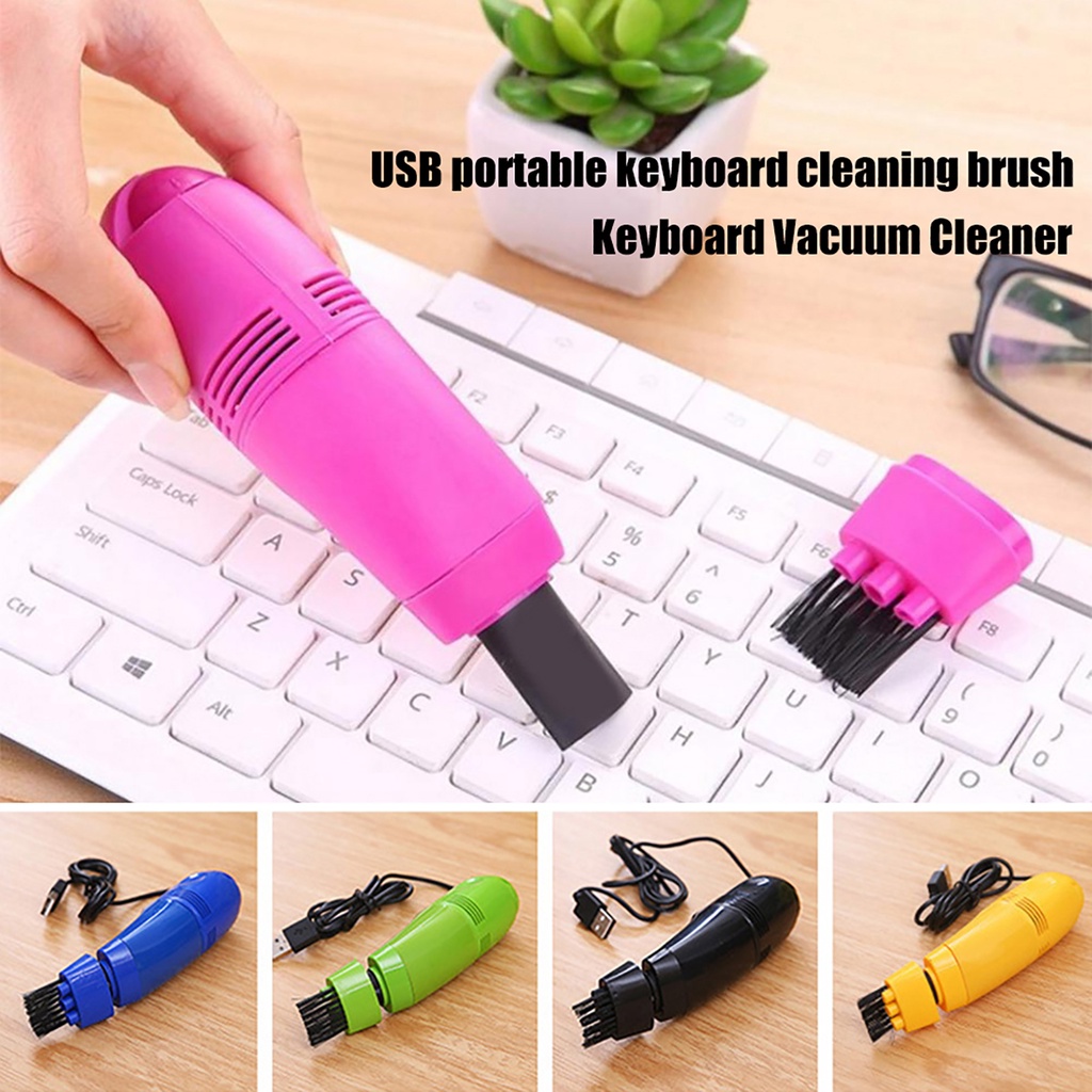 (Huluboy) Vacuum Cleaner USB Praktis 6 Warna Untuk Membersihkan Keyboard Laptop / Printer