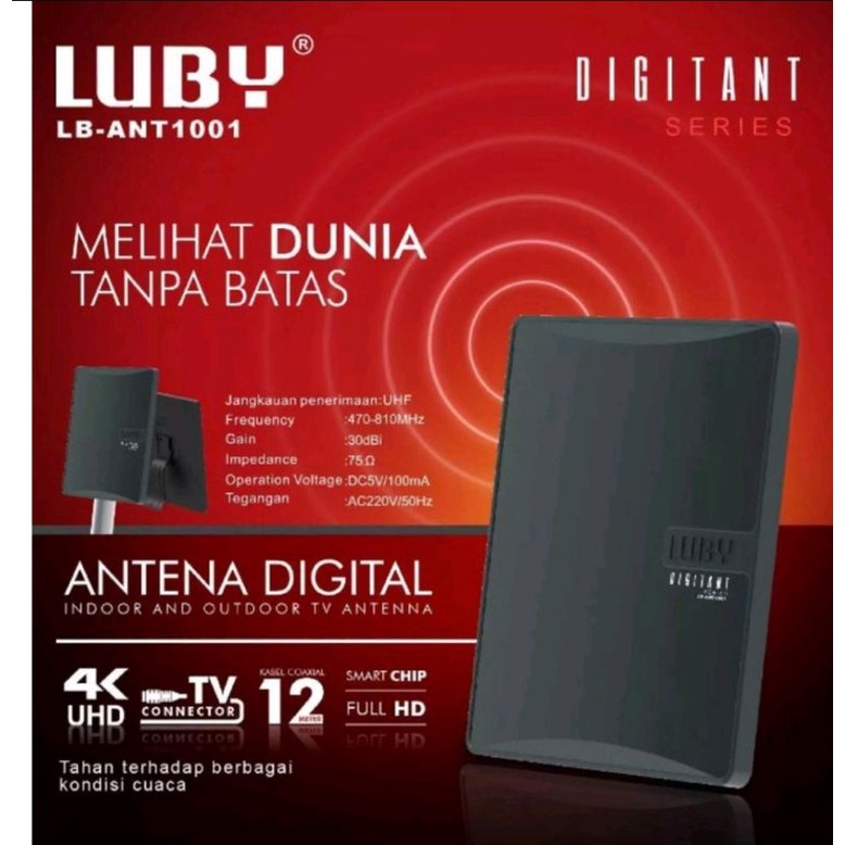 ANTENA DIGITAL OUTDOR INDOOR LUBY/TV ANTENA