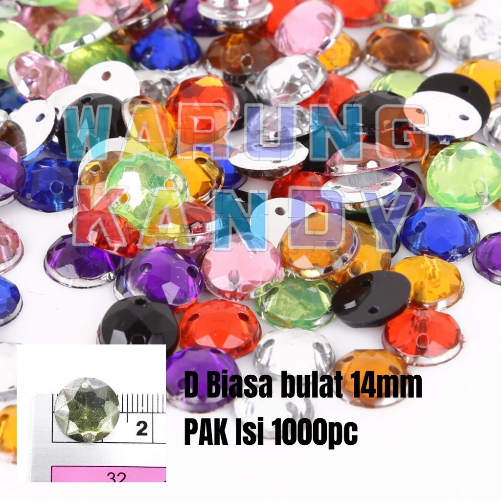 Diamon Biasa bulat 14mm PAK 1000pc