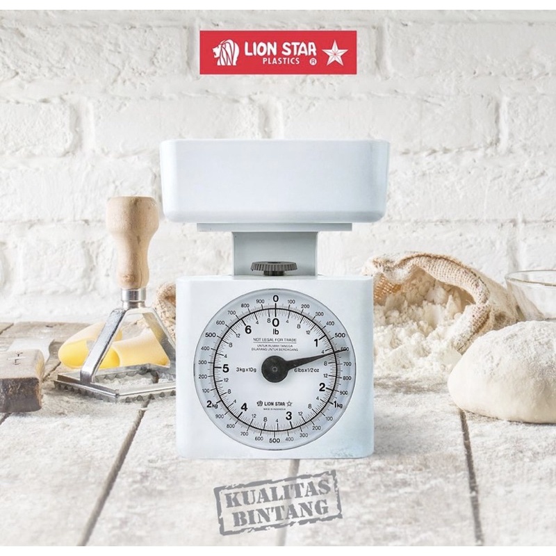 Timbangan Kue Manual LION STAR Kitchen Scale 3 KG KS4